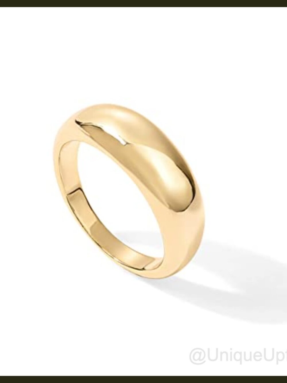 14K Gold Plated Chunky Dome Ring Stackable Statement Jewelry